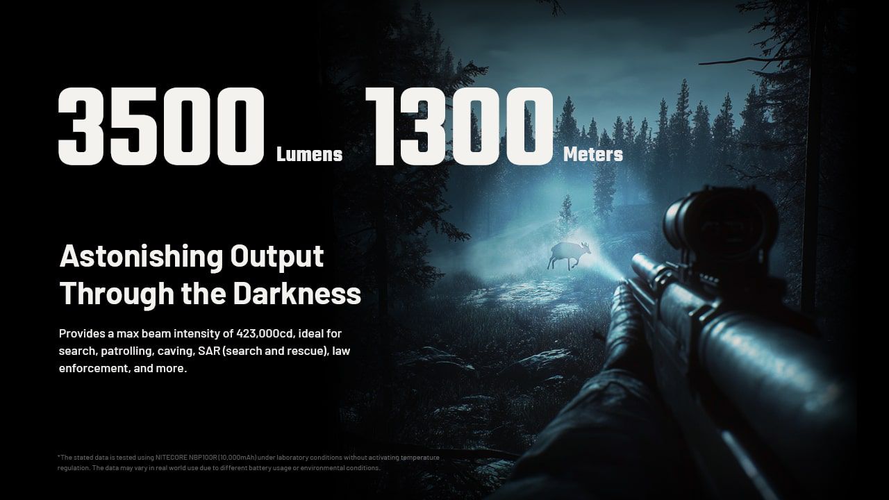 פנס יד נטען 3500 לומן למרחק 1300 מ' Nitecore MH40 Pro