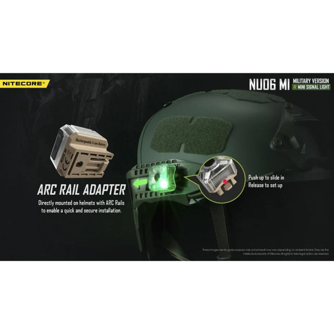 נורת סימון טקטי Nitecore NU06MI - 4 צבעים + IR, נטען USB-C