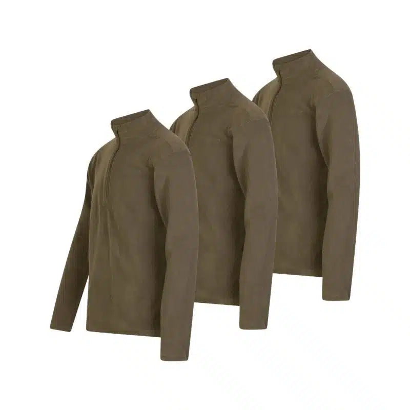 סט 3 חולצת מיקרופליס Half Zipper ריינג׳ר גרין