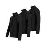 סט 3 חולצת מיקרופליס Half Zipper שחור