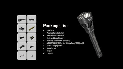 פנס יד נטען 3500 לומן למרחק 1300 מ' Nitecore MH40 Pro