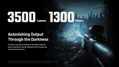 פנס יד נטען 3500 לומן למרחק 1300 מ' Nitecore MH40 Pro