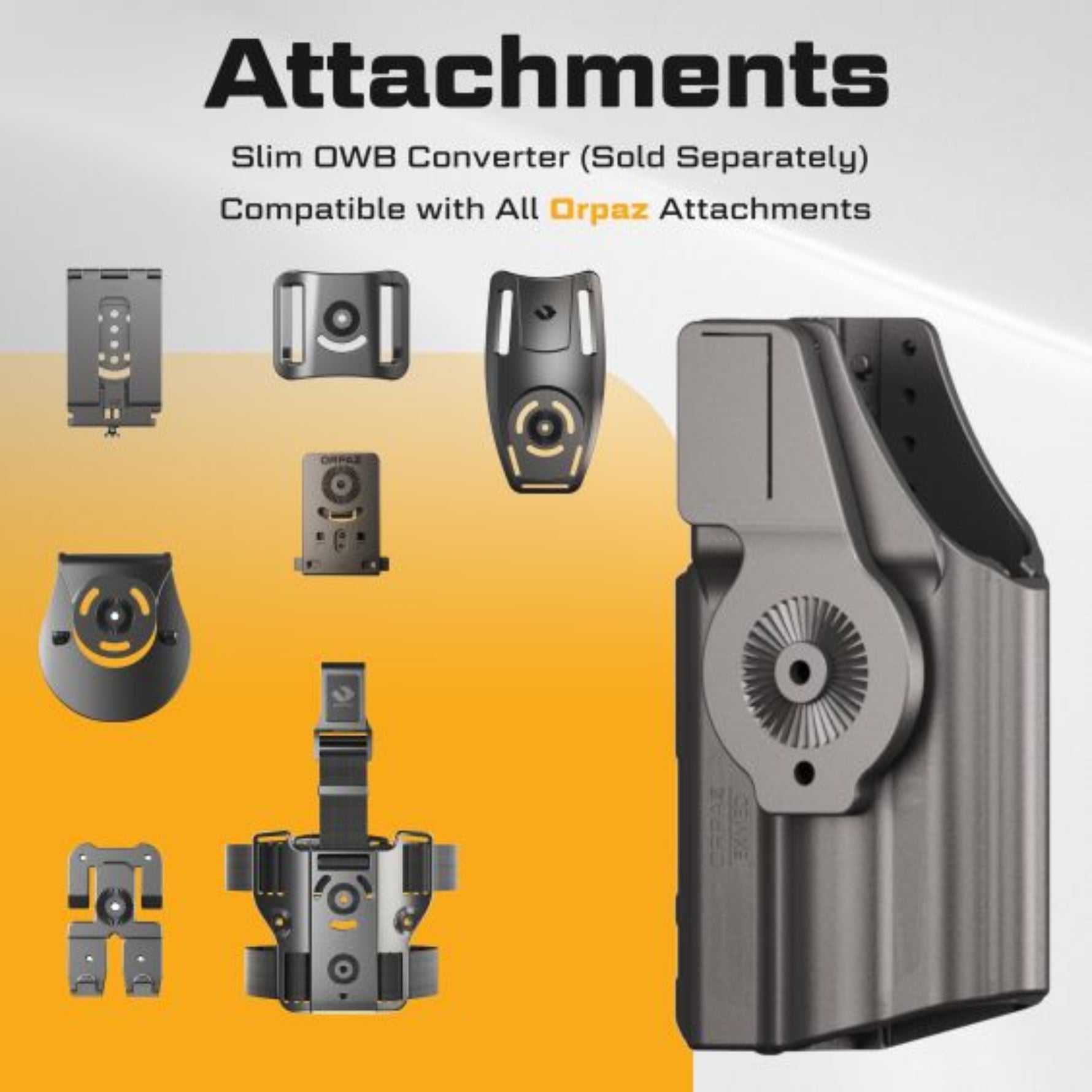 נרתיק פנימי (IWB) היברידי EVO X מבית Orpaz – נושא פנס עם אבטחה מגנטית