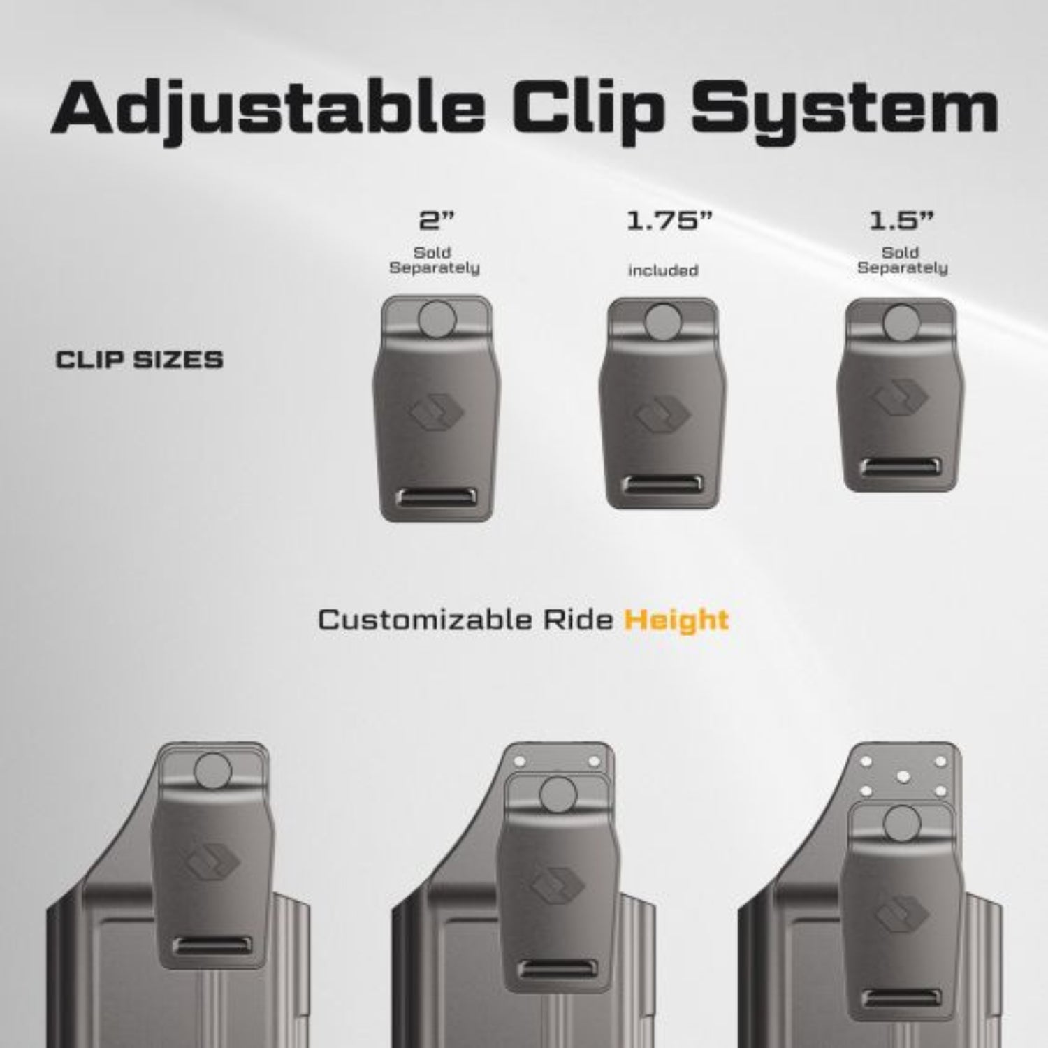 נרתיק פנימי (IWB) היברידי EVO X מבית Orpaz – נושא פנס עם אבטחה מגנטית