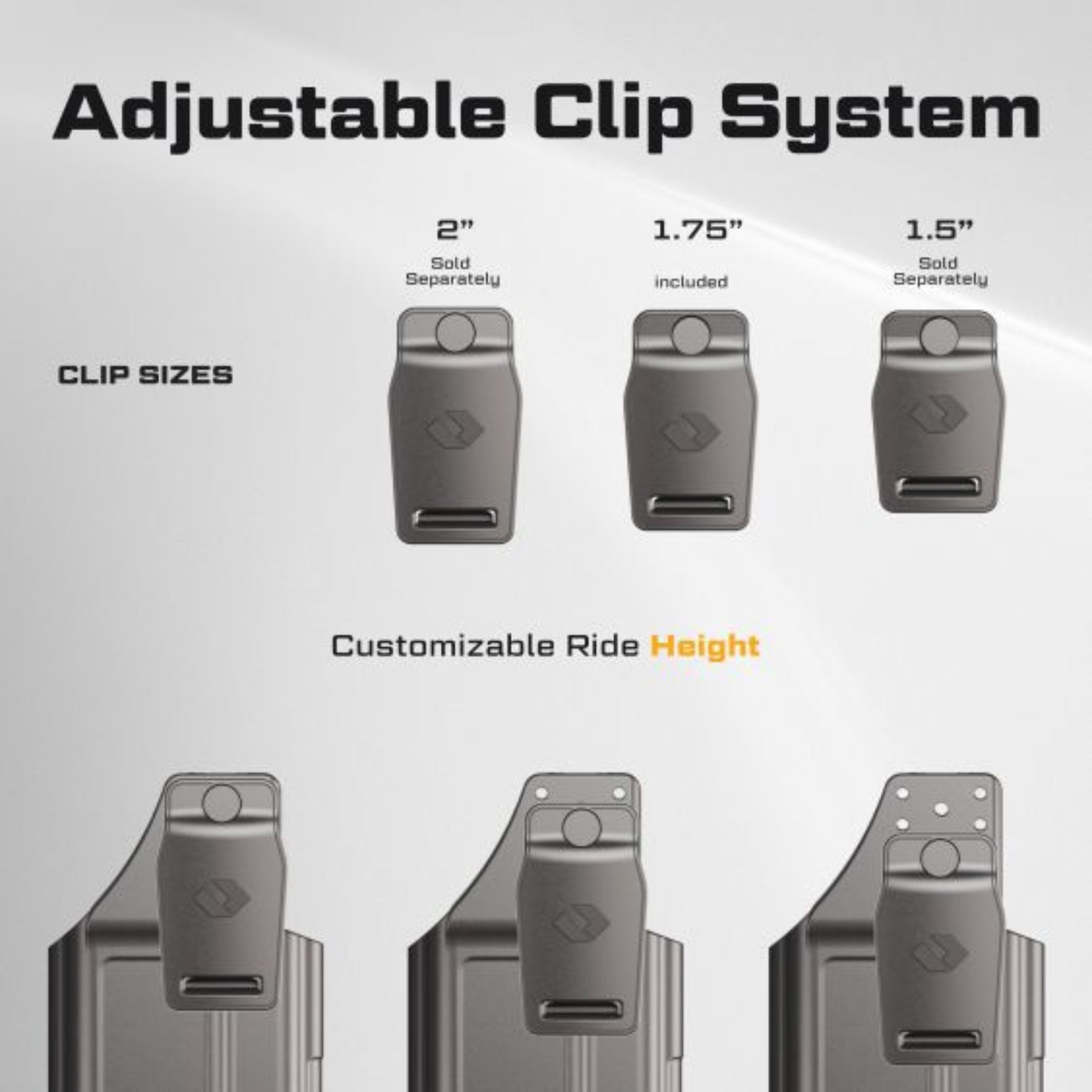 נרתיק פנימי (IWB) היברידי EVO X מבית Orpaz – נושא פנס עם אבטחה מגנטית